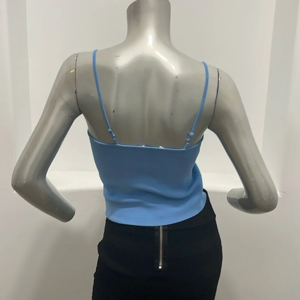 A.L.C. Ava Blue Crop Knit Tank Top - Picture 14 of 14